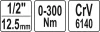 Yato nyomatékkulcs 1/2" 0-300 Nm CrV