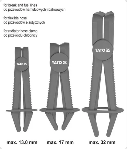 Yato flexibilis csőszorító hajlított készlet 3 részes