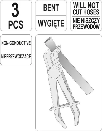 Yato flexibilis csőszorító hajlított készlet 3 részes