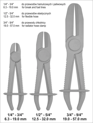 Yato flexibilis csőszorító készlet 3 részes