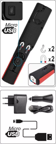 Yato akkus LED lámpa 3 W COB (akku + töltő)