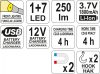 Yato akkus LED lámpa 3 W COB (akku + töltő)