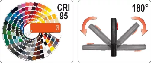 Yato akkus LED színvizsgáló lámpa 400 lumen 5 W (akku + töltő)