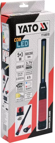 Yato akkus szerelő LED lámpa 5 W+3 W (akku + töltő)