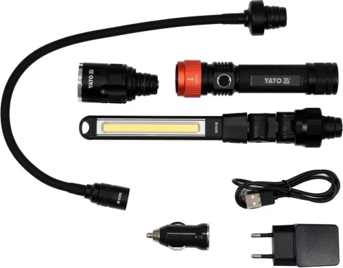 Yato akkus LED lámpa 3 az 1-ben 380 lumen (akku + töltő)