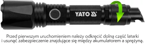 Yato akkus LED zseblámpa 900 lumen (akku + töltő)