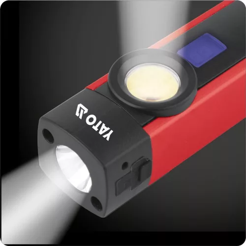 Yato akkus LED + UV zseblámpa 200/300 lumen (akku + töltő)