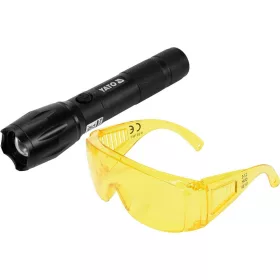 Yato akkus UV zseblámpa + szemüveg (akku + töltő)