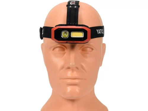 Yato akkus LED fejlámpa 800 lumen mozgásérzékelős (akku + töltő)