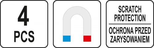 Yato mágneses polc készlet 4 részes