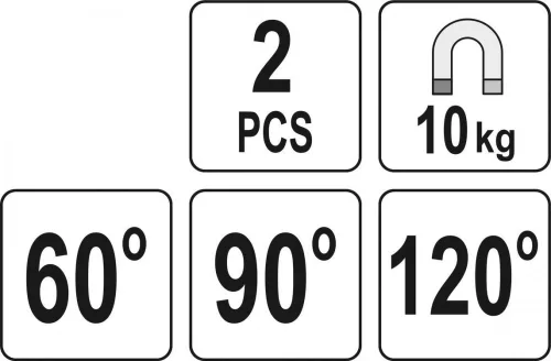Yato hegesztőmágnes 60-90-120° 10kg 2db