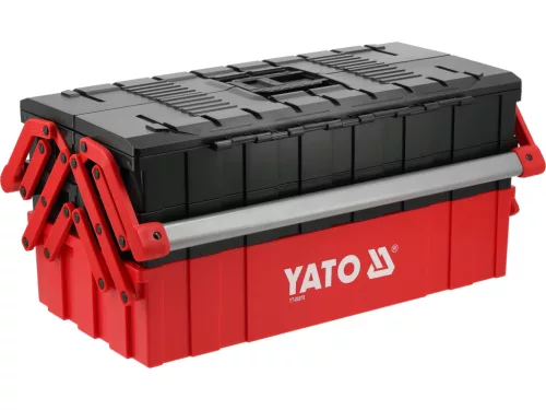 Yato műanyag szerszámosláda, 5 rekesszel