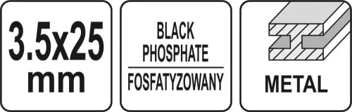 Yato szalagtáras gipszkarton csavar fémre 3,5 x 25 mm (1000 db/cs)