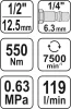 Yato légkulcs 1/2 col 550Nm