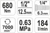 Yato légkulcs 1/2 col 680Nm