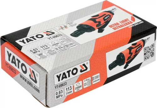 Yato pneumatikus egyenes csiszoló könnyített 113 l/min
