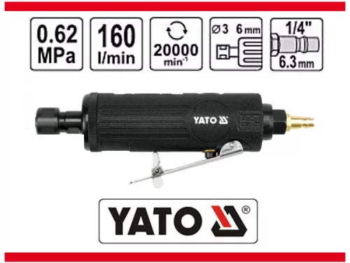 Yato pneumatikus egyenes csiszoló 1/4" 160 l/min