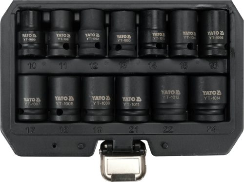 Yato gépi dugókulcs készlet 13 részes 1/2" 10-24 mm CrMo