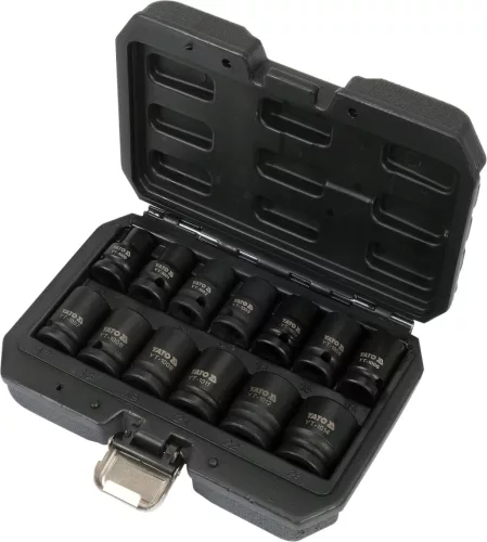 Yato gépi dugókulcs készlet 13 részes 1/2" 10-24 mm CrMo