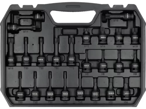 Yato ütőszerszámkészlet 1/2" 64 elem