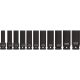 Yato gépi hosszú dugókulcs készlet 11 részes 1/2" 10-24 mm CrMo