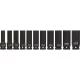 Yato gépi hosszú dugókulcs készlet 11 részes 1/2" 10-24 mm CrMo