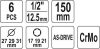 Yato alufelni dugókulcs készlet 6 részes 1/2" 17/19/21 mm CrMo