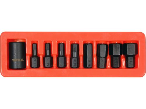 Yato gépi imbusz bit készlet 9 részes 1/2" 6-19 mm dugókulcs adapterrel