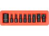 Yato gépi spline bit készlet 9 részes 1/2" M6-M18 mm dugókulcs adapterrel