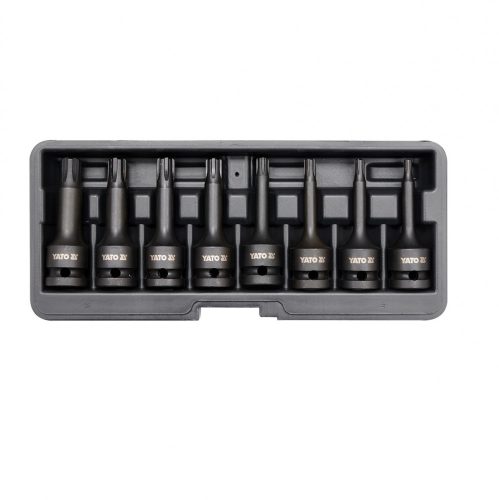 Yato gépi hosszú bit dugókulcs készlet 8 részes Ribe 1/2" RM5-RM13 CrMo