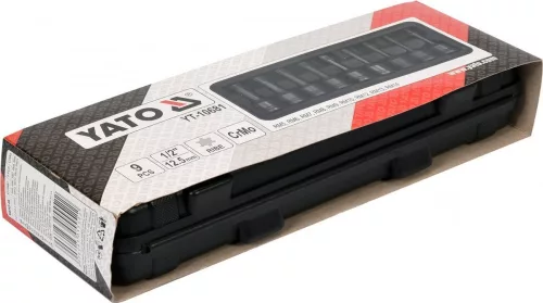 Yato gépi hosszú bit dugókulcs készlet 9 részes Ribe 1/2" RM5-RM14 CrMo