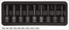 Yato gépi hosszú bit dugókulcs készlet 9 részes Ribe 1/2" RM5-RM14 CrMo