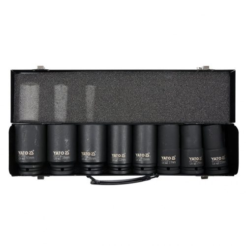 Yato gépi hosszú dugókulcs készlet 8 részes 3/4" 22-41 mm CrMo