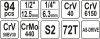 Yato dugókulcs készlet 94 részes 1/4", 1/2" CrV