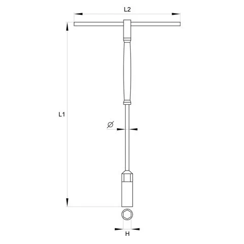 Yato t-kulcs 8 mm / 310 mm forgatható nyéllel CrV