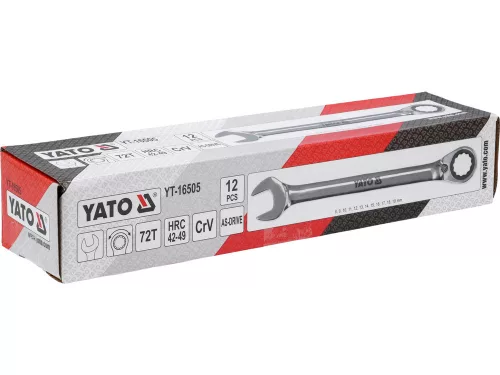 Yato racsnis csillág-villáskulcs készlet 12 részes