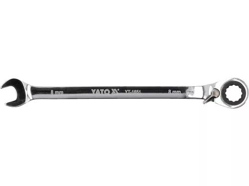Yato racsnis irányváltós csillag-villáskulcs 8 mm / 140 mm 72T CrV