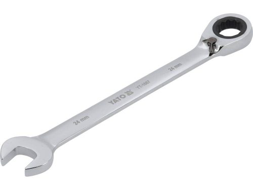Yato racsnis irányváltós csillag-villáskulcs 24 mm / 330 mm 72T CrV