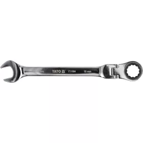 Yato racsnis csuklós csillag-villáskulcs 9 mm / 145 mm 72T CrV