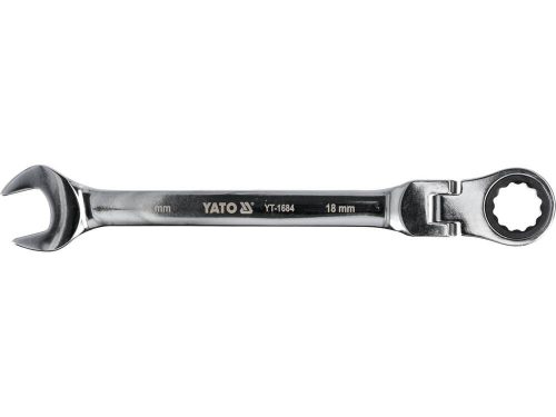 Yato racsnis csuklós csillag-villáskulcs 9 mm / 145 mm 72T CrV