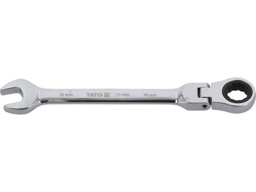 Yato racsnis csuklós csillag-villáskulcs 16 mm / 210 mm 72T CrV