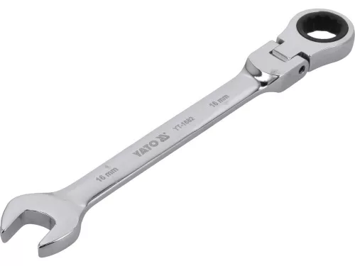 Yato racsnis csuklós csillag-villáskulcs 16 mm / 210 mm 72T CrV