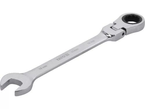 Yato racsnis csuklós csillag-villáskulcs 19 mm / 245 mm 72T CrV