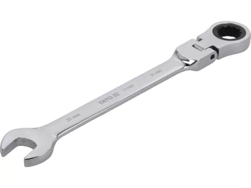 Yato racsnis csuklós csillag-villáskulcs 21 mm / 290 mm 72T CrV