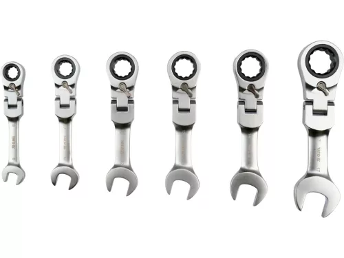 Yato csuklós racsnis-villáskulcs készlet, 6db