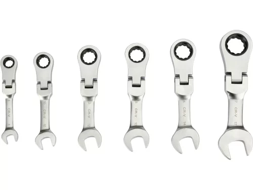Yato csuklós racsnis-villáskulcs készlet, 6db