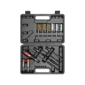 Yato befecskendezőszelep tisztító készlet 19 részes 1/4" inox, műanyag, réz kefék