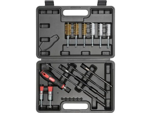 Yato befecskendezőszelep tisztító készlet 19 részes 1/4" inox, műanyag, réz kefék