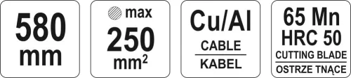 Yato kábelvágó 580 mm