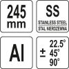 Yato Gérvágó olló állítható szögek 245 mm